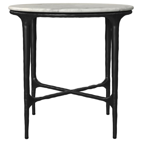  lends sophisticated style to your living room. Its textured metal frame accentuates graceful lines