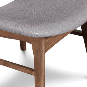 Oscar - Chair With Cushion (Set of 2) - Walnut / Dark Gray