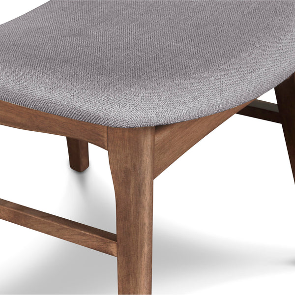Oscar - Chair With Cushion (Set of 2) - Walnut / Dark Gray