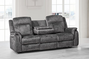 Park City - Sofa With Dual Recliner - Slate