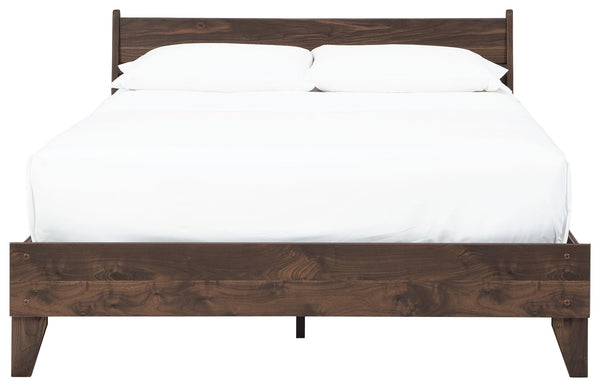 Calverson - Mocha - Queen Panel Platform Bed