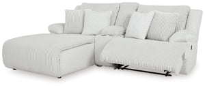 Top Tier - Alloy - 3-Piece Reclining Sectional Sofa With Laf Chaise