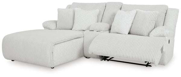 Top Tier - Alloy - 3-Piece Reclining Sectional Sofa With Laf Chaise