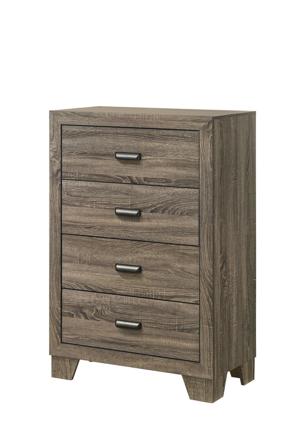 Millie - King 5 Piece Bedroom Set - Warm Gray