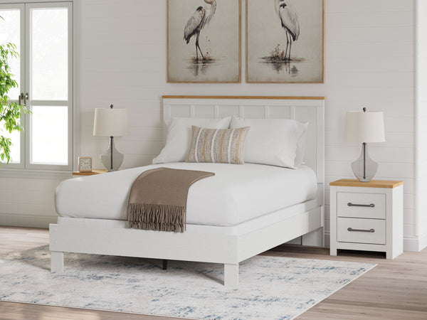  while the clean-lined panel headboard enhances its charming appeal. Looking for furniture that offers a peaceful escape from your daily routine? 
