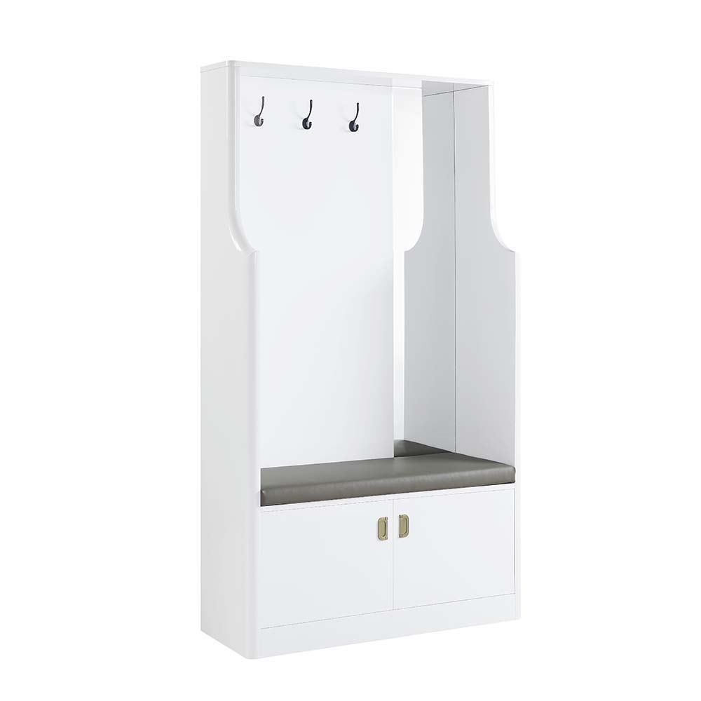 Buck II - Hall Tree - White - 43-"