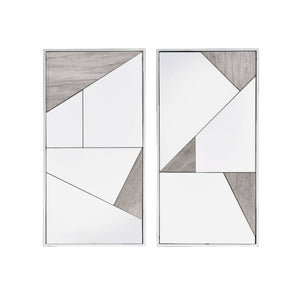  the geometric abstract pattern of the mirrors allows you to display them in an ar