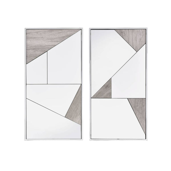  the geometric abstract pattern of the mirrors allows you to display them in an ar