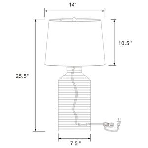 Nairobi - Empire Shade Handwoven Rattan Table Lamp - Natural