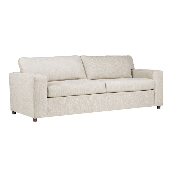 Meet the Kylo 3-Seater Sofa, a versatile addition to any living space. With its transitional style and chiffon natural upholstery, this sofa effortlessly complements a variety of decor themes. The Kylo is made in the USA and features square arms and an at
