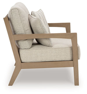  its Weatherwood construction enhances the contemporary d