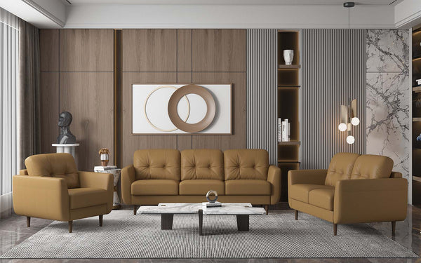 Radwan - Sofa - Camel Leather