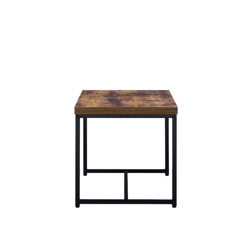 The Bob occasional tables simply states that you are up with the times, with its industrial looks and the mixing of black metal with weathered oak. The thicker wood top is supported by lighter scaled black metal lags and an stretcher which assures for a s