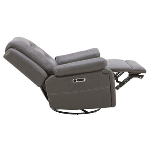 Caldwell - Power Swivel Glider Recliner (Set of 2) - Tahoe Charcoal