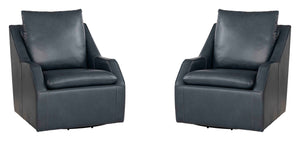 The Asher accent chair features a 360-degree swivel for ease of motion and a modern low-profile design. The comfortable, attached pillowtop seat has subtle welting and stitching, and the back cushion is removable, making cleaning a breeze. The Asher accen