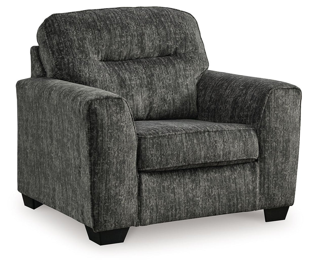 This generously scaled chair speaks to those drawn to fresh, contemporary style with richly neutral appeal. Subtle and sophisticated, the plush upholstery and dark tri-block legs are a natural complement for so many color schemes. Curling up with a good b