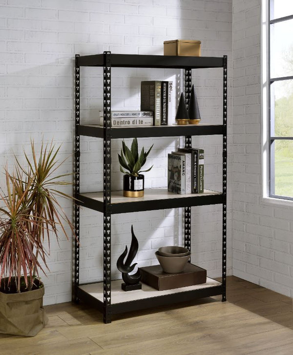Decmus - Bookshelf - Natural & Black Finish - 60"