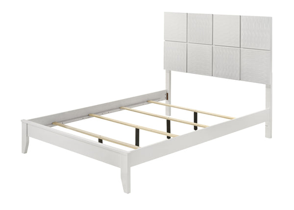  a chic bed with a statement headboard