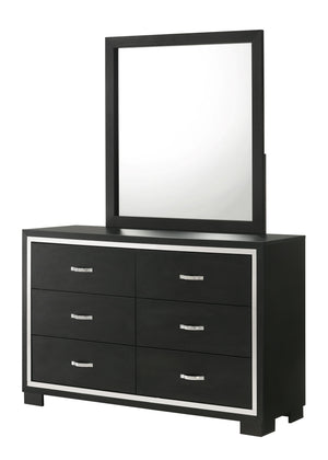 Gennro - Queen 5 Piece Bedroom Set - Black