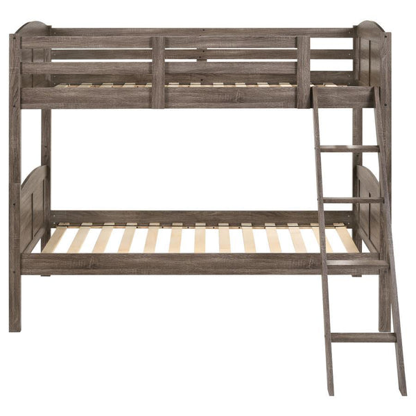  restful retreat. Along the top bunk are safety guar