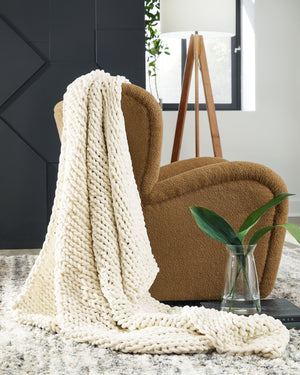  try wrapping yourself in sumptuous chenille polyester with this throw. Hand-knitted for cozy comfort