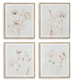 Add a touch of botanical charm to your surroundings. This wall art set showcases minimalist floral illustrations enclosed in glass and exquisitely framed. The chic collection celebrates the beauty of simplicity found in nature.<br/><br/><b>Product Feature
