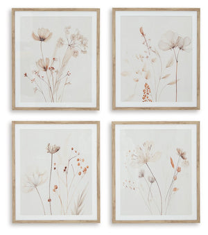 Add a touch of botanical charm to your surroundings. This wall art set showcases minimalist floral illustrations enclosed in glass and exquisitely framed. The chic collection celebrates the beauty of simplicity found in nature.<br/><br/><b>Product Feature