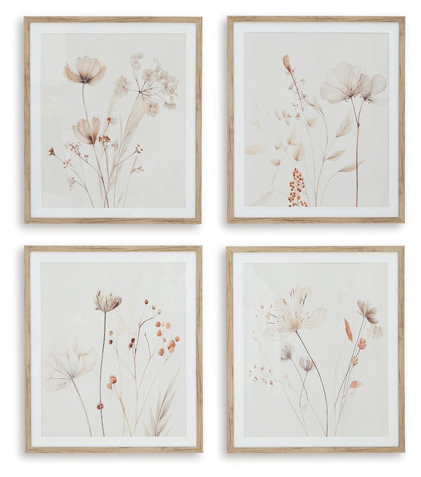 Add a touch of botanical charm to your surroundings. This wall art set showcases minimalist floral illustrations enclosed in glass and exquisitely framed. The chic collection celebrates the beauty of simplicity found in nature.<br/><br/><b>Product Feature