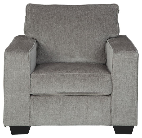  the decidedly contemporary profile is enhanced with plump cushioning and a chenille-feel upholstery that-'s so pleasing to the touch. Rest assured