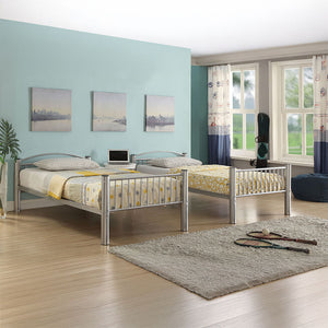 Cayelynn - Twin Over Twin Bunk Bed - Silver