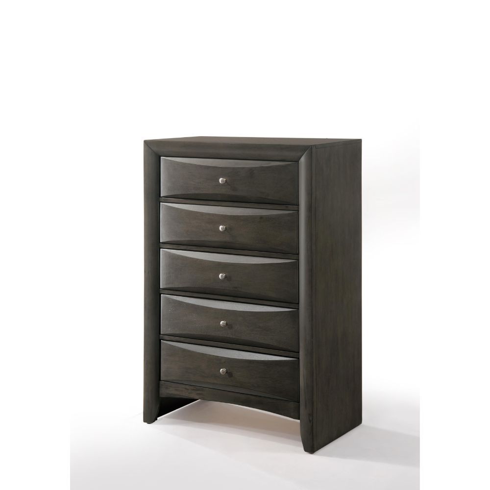 5 Drw Drawer: GLIDE Center Metal, DOVETAIL English Front & Back, FELT-LINED NOT Included (Inside Drawer Unfinished), Hardware: Single Pull Knob Construction: Top Okume Veneer w/Chipboard, Frame w/Wood (Rbw), Drawer Box and Pack Panel w/MDF Drawer Size: 24