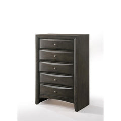 5 Drw Drawer: GLIDE Center Metal, DOVETAIL English Front & Back, FELT-LINED NOT Included (Inside Drawer Unfinished), Hardware: Single Pull Knob Construction: Top Okume Veneer w/Chipboard, Frame w/Wood (Rbw), Drawer Box and Pack Panel w/MDF Drawer Size: 24