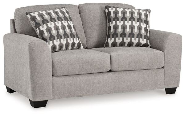 Need a simple style refresh? Liven up your space with this loveseat. Its sleek design invites you to sink into the generous cushions. Plush, textured upholstery creates a captivating look that works for aesthetics ranging from classic to contemporary. Sin