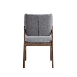 Sarha - Side Chair (Set of 2) - Light Gray Fabric & Walnut Finish