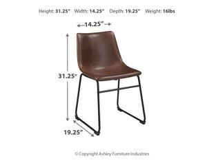 Centiar - Brown / Black - Dining UPH Side Chair (Set of 2)