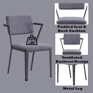 Cargo - Chair - Gray Fabric & Gunmetal