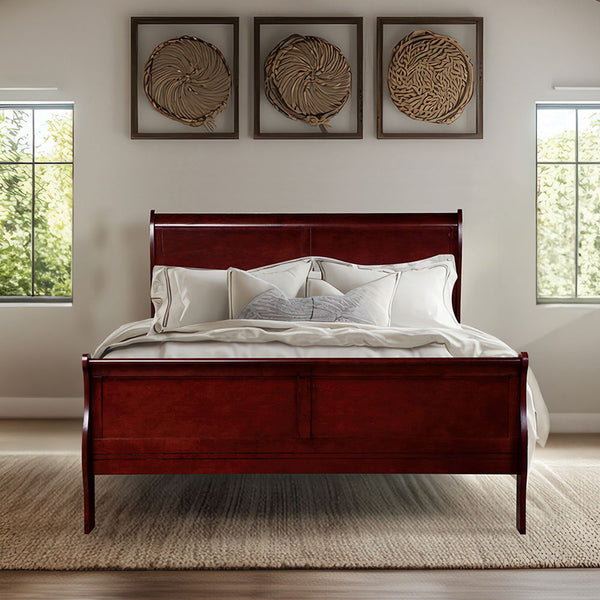 Louis Philippe - Eastern King Bed - Cherry