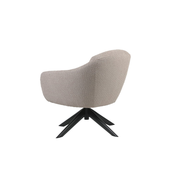Fleming - Boucle Swivel Lounge Chair - Taupe