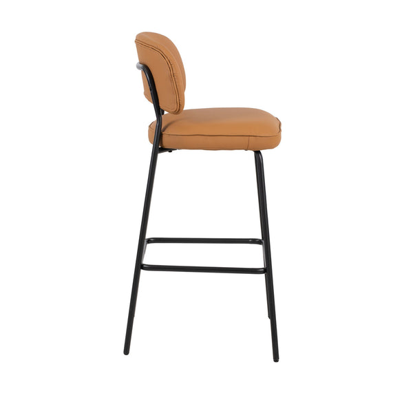 Blythe - Vegan Leather Bar Chair (Set of 2) - Orange