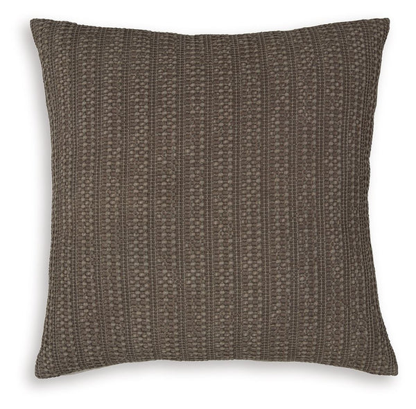 Wowing with its weavy waffle pattern, this versatile accent pillow delivers rich texture in a soothing tone. Pair it with bold hues to produce a stunning balance of color, or use it with other neutrals to create a restful retreat.<br/><br/><b>Product Feat