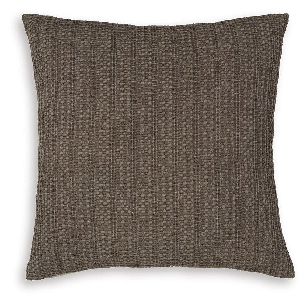 Wowing with its weavy waffle pattern, this versatile accent pillow delivers rich texture in a soothing tone. Pair it with bold hues to produce a stunning balance of color, or use it with other neutrals to create a restful retreat.<br/><br/><b>Product Feat