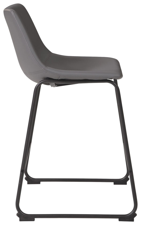 Centiar - Gray - Upholstered Barstool (Set of 2)