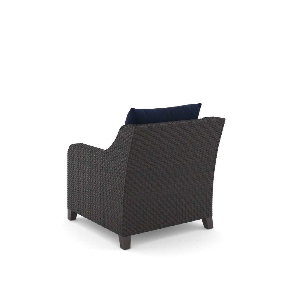 Introducing the Skye Outdoor Patio Chair Set in rich Navy Blue, a must-have addition to your outdoor space. Comprised of 2 Club Chairs, this set is crafted with durable aluminum frames and a baked-on powder finish to ensure longevity and scratch resistanc