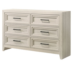 Elevate your bedroom with this elegantly designed furniture collection, blending contemporary sophistication with timeless charm. The soft, light wood finish exudes a sense of tranquility, while the intricate panel detailing adds a touch of refined crafts