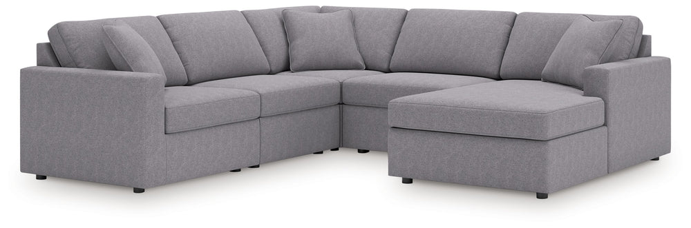 Looking cool and contemporary is great. But when it comes down to it, youâ€™re all about low-maintenance lounging. With the performance fabric on this sectional with chaise, cleaning spills is a breeze. And its customizable modular design caters to your e