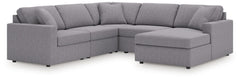 Looking cool and contemporary is great. But when it comes down to it, youâ€™re all about low-maintenance lounging. With the performance fabric on this sectional with chaise, cleaning spills is a breeze. And its customizable modular design caters to your e