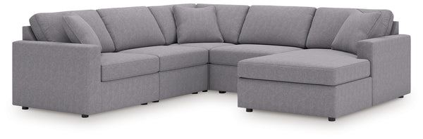 Looking cool and contemporary is great. But when it comes down to it, youâ€™re all about low-maintenance lounging. With the performance fabric on this sectional with chaise, cleaning spills is a breeze. And its customizable modular design caters to your e