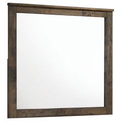 Classically elegant and seriously stylish, this rectangular mirror is the perfect finishing touch to a rustic style bedroom. Its expansive size is perfect for balancing the design of your personal space. A rich, rustic golden brown finish adds warmth to i