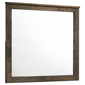 Classically elegant and seriously stylish, this rectangular mirror is the perfect finishing touch to a rustic style bedroom. Its expansive size is perfect for balancing the design of your personal space. A rich, rustic golden brown finish adds warmth to i