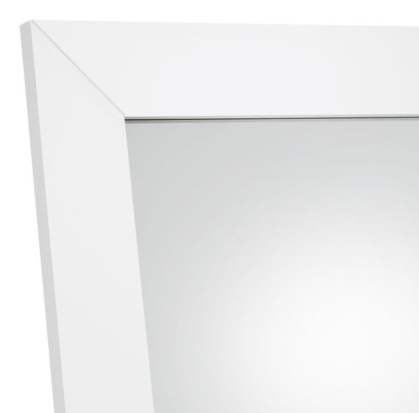 Cadence - Tempered Glass Full Length Mirror - White High Gloss